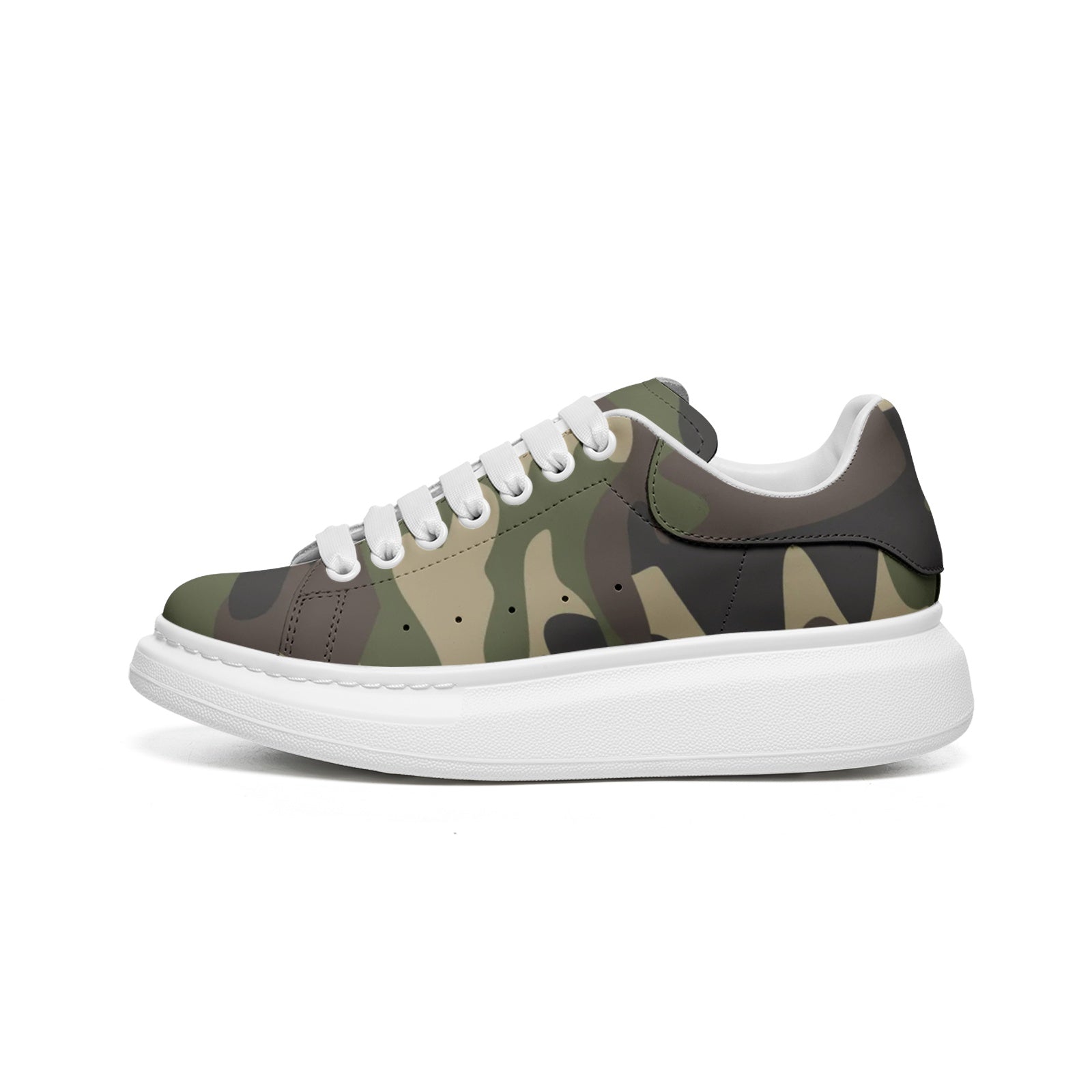 Oversized McQueen Sneakers | Classic Green Camouflage