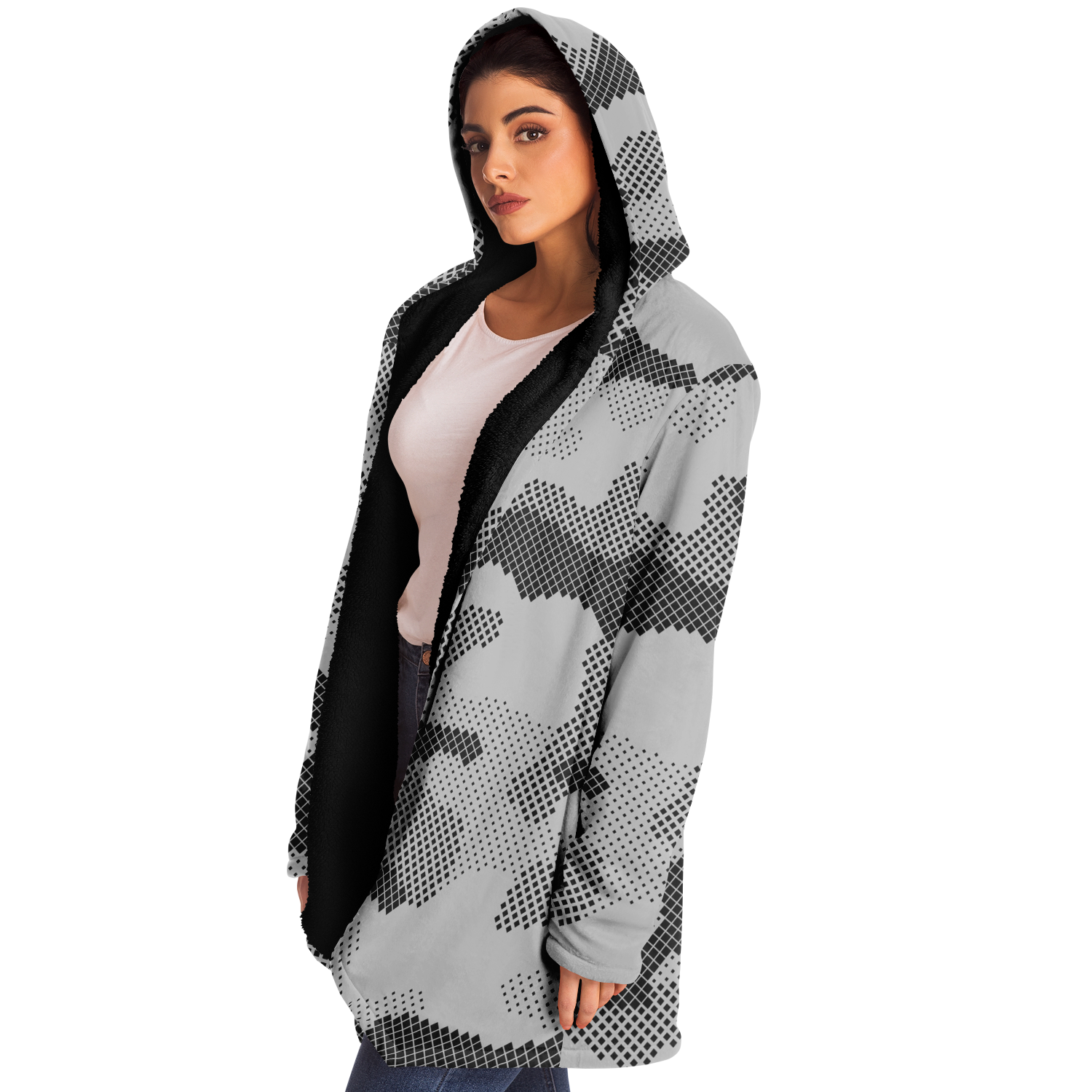 Camo Cloak | Gray Digital Camouflage | Microfleece