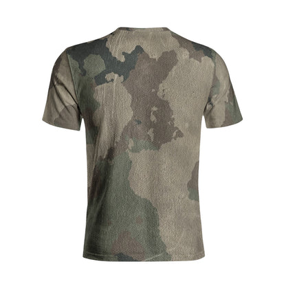 Camo T-shirt | Cotton | Unisex | Dirty Brown Camouflage