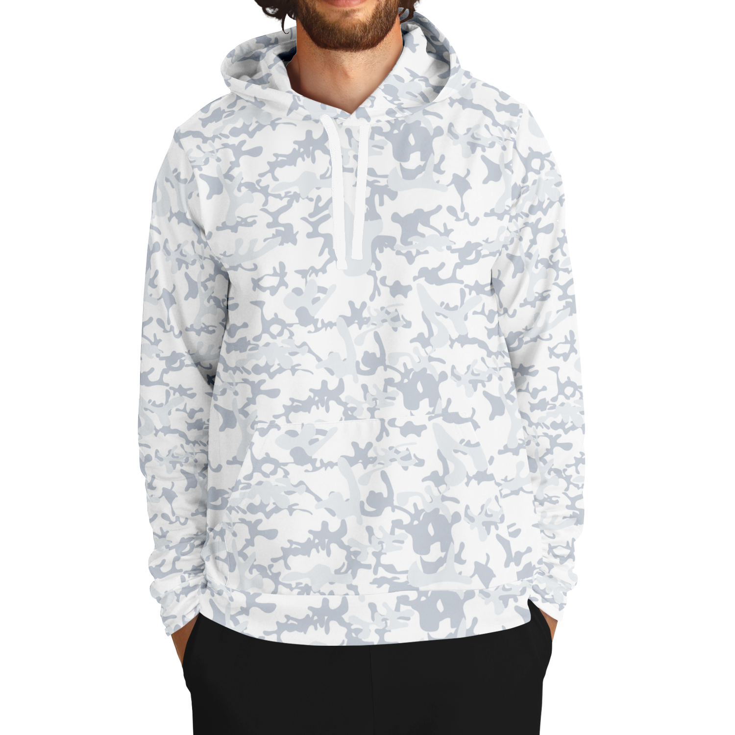 White Camo Hoodie | Army Snow Grunge