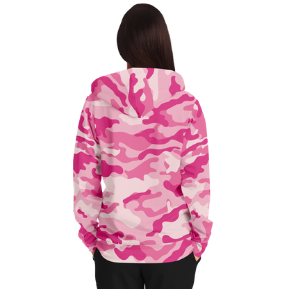 Zip-Up Hoodie | Lavender Pink Camouflage