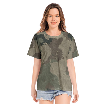 Camo T-shirt | Cotton | Unisex | Dirty Brown Camouflage