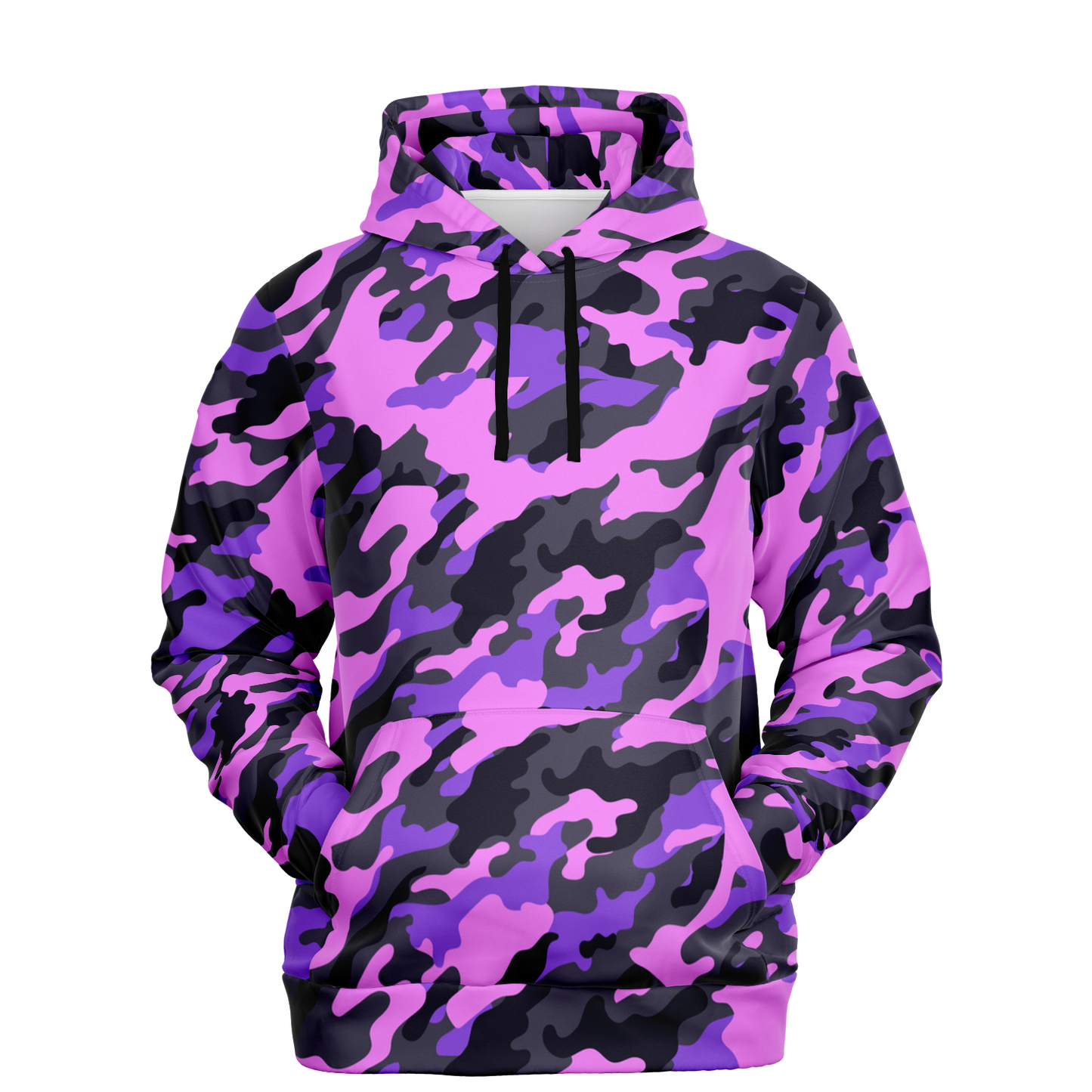 Pink Camo Hoodie | Black & Indigo Mixed Camouflage