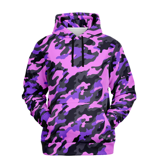 Pink Camo Hoodie | Black & Indigo Mixed Camouflage