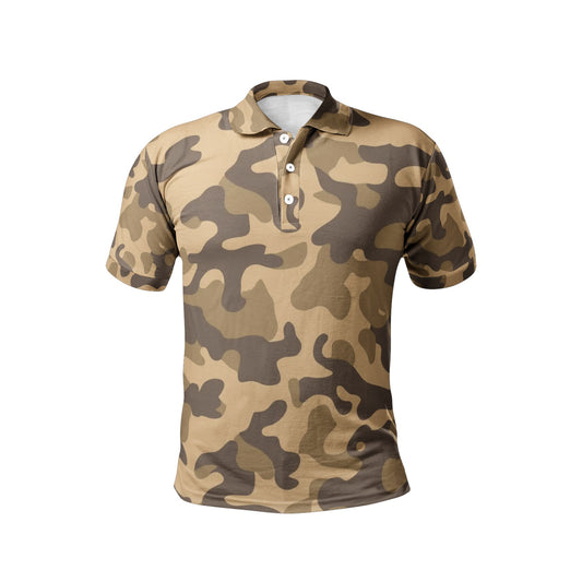 Camo Golf Shirt | Khaki Camouflage