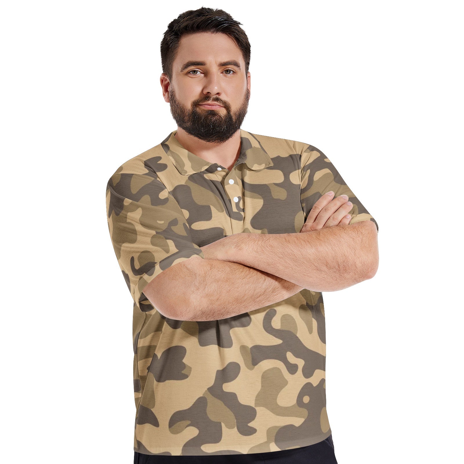 Camo Golf Shirt | Khaki Camouflage