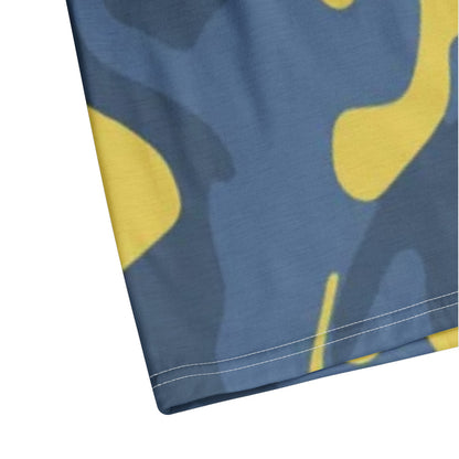 Men's Camo Golf Shirt | Blue & Yellow Camouflage