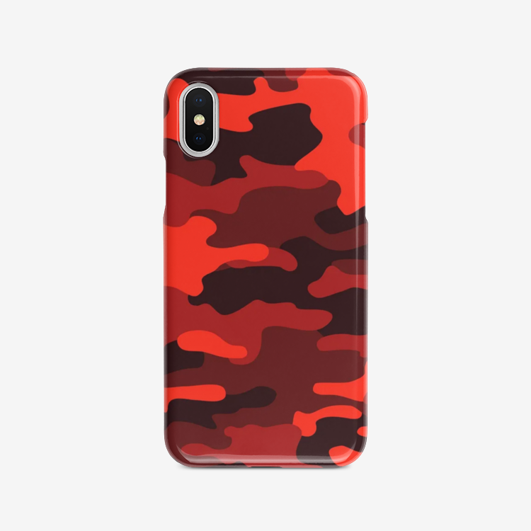 Camo Phone Case | iPhone | Red & Black Camouflage