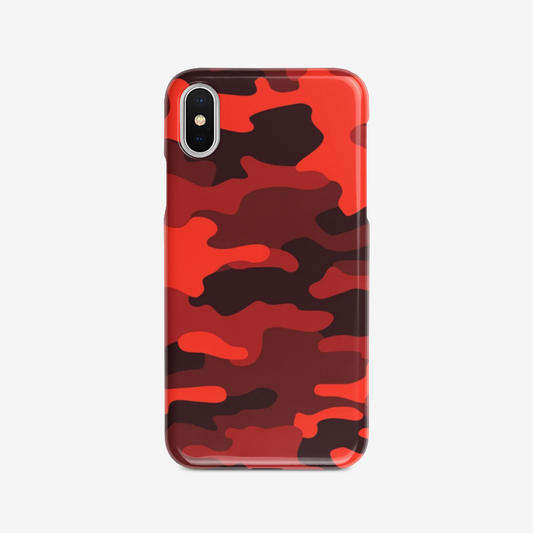 Camo Phone Case | iPhone | Red & Black Camouflage