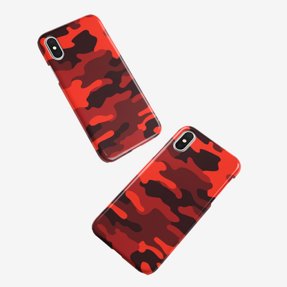 Camo Phone Case | iPhone | Red & Black Camouflage