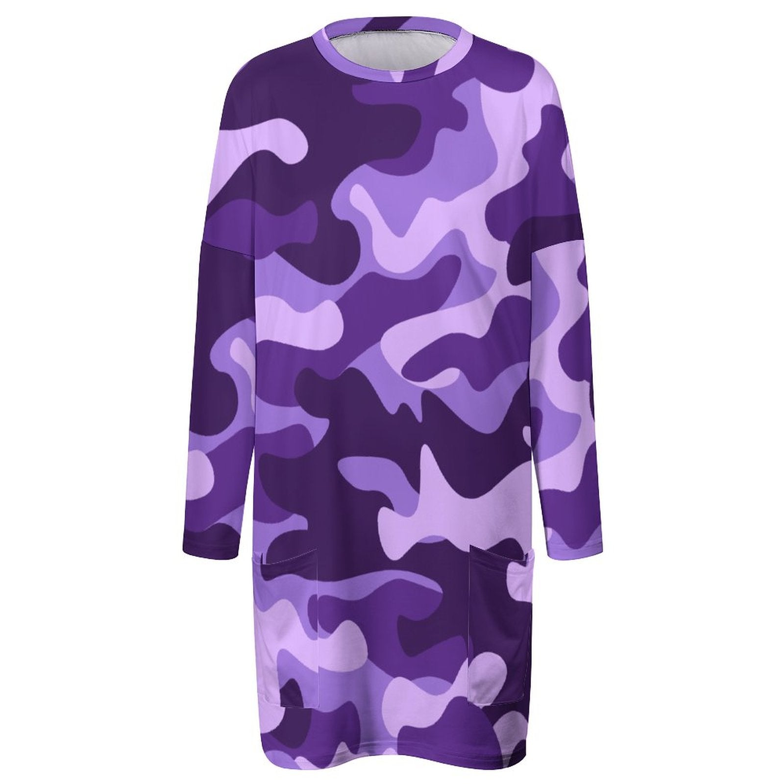 Camo Shirt | Loose Fit Long Sleeves | Purple, Blue, & Mauve