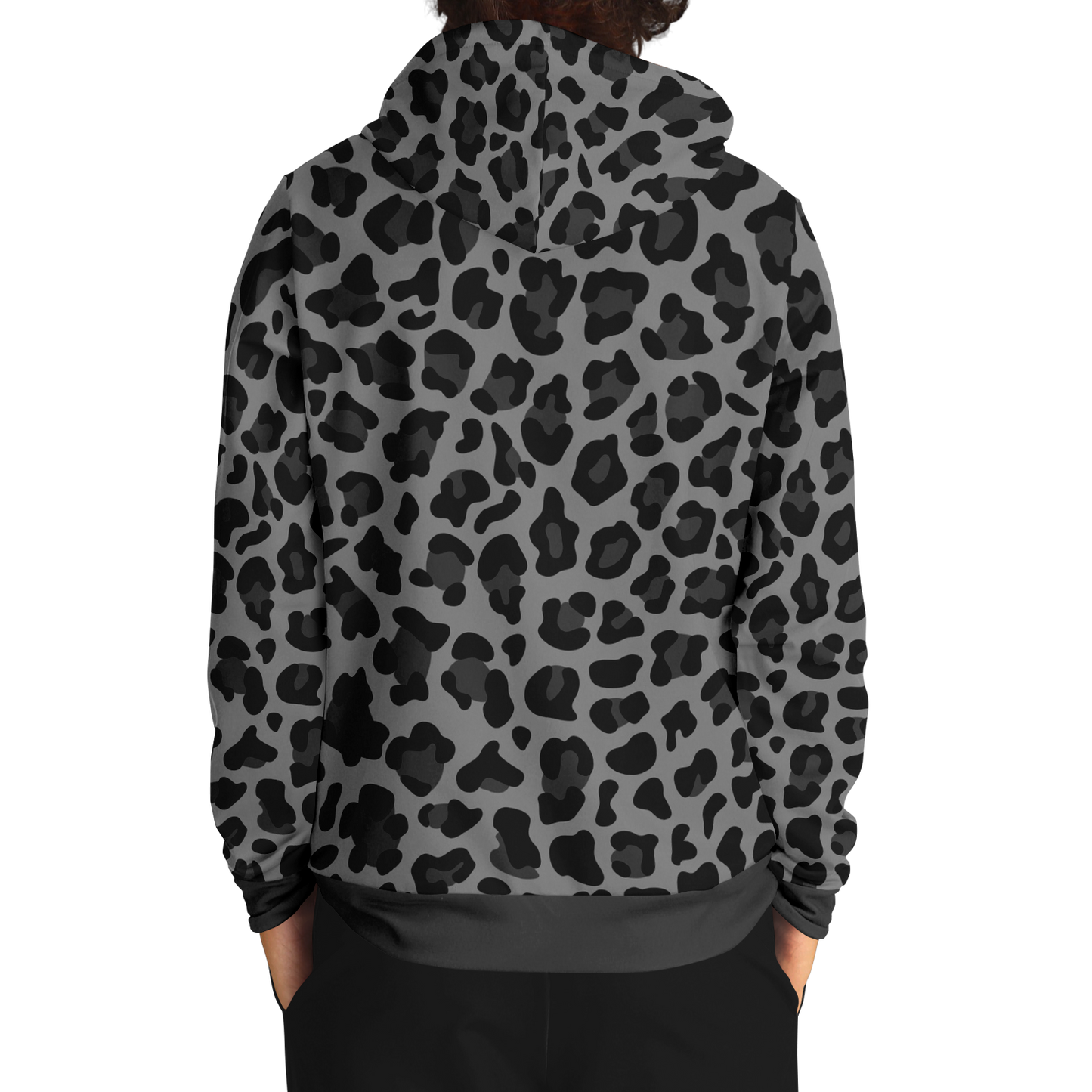 Leopard Hoodie | Black and Gray Pattern | Unisex