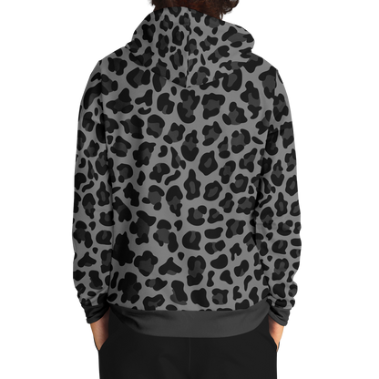 Leopard Hoodie | Black and Gray Pattern | Unisex