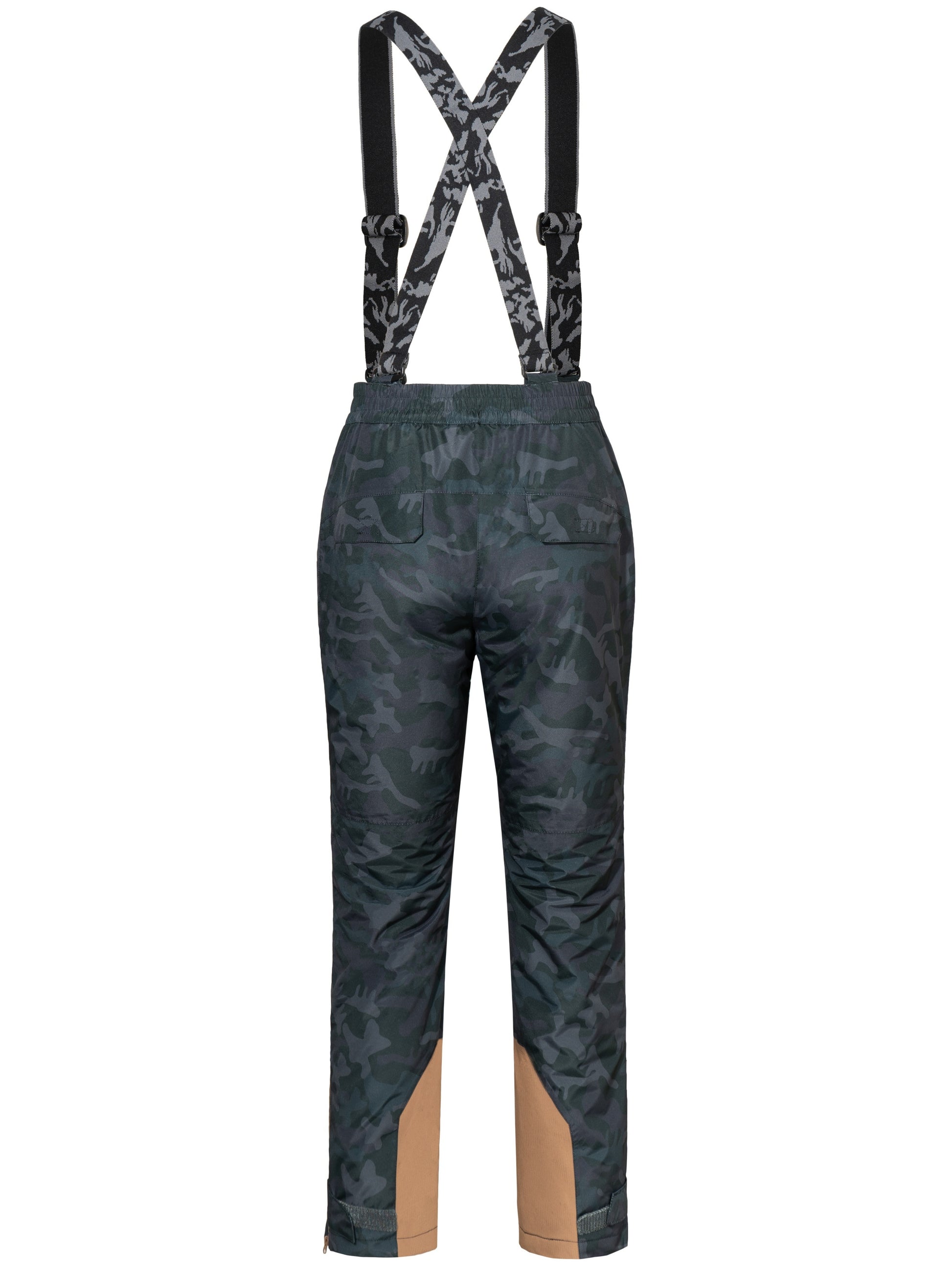 Women's Winter Camo Bib Overalls: Padded, Non-Stretch, Outdoor Pants