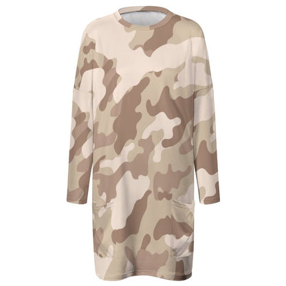 Camo Shirt | Loose Fit Long Sleeves | Desert Brown