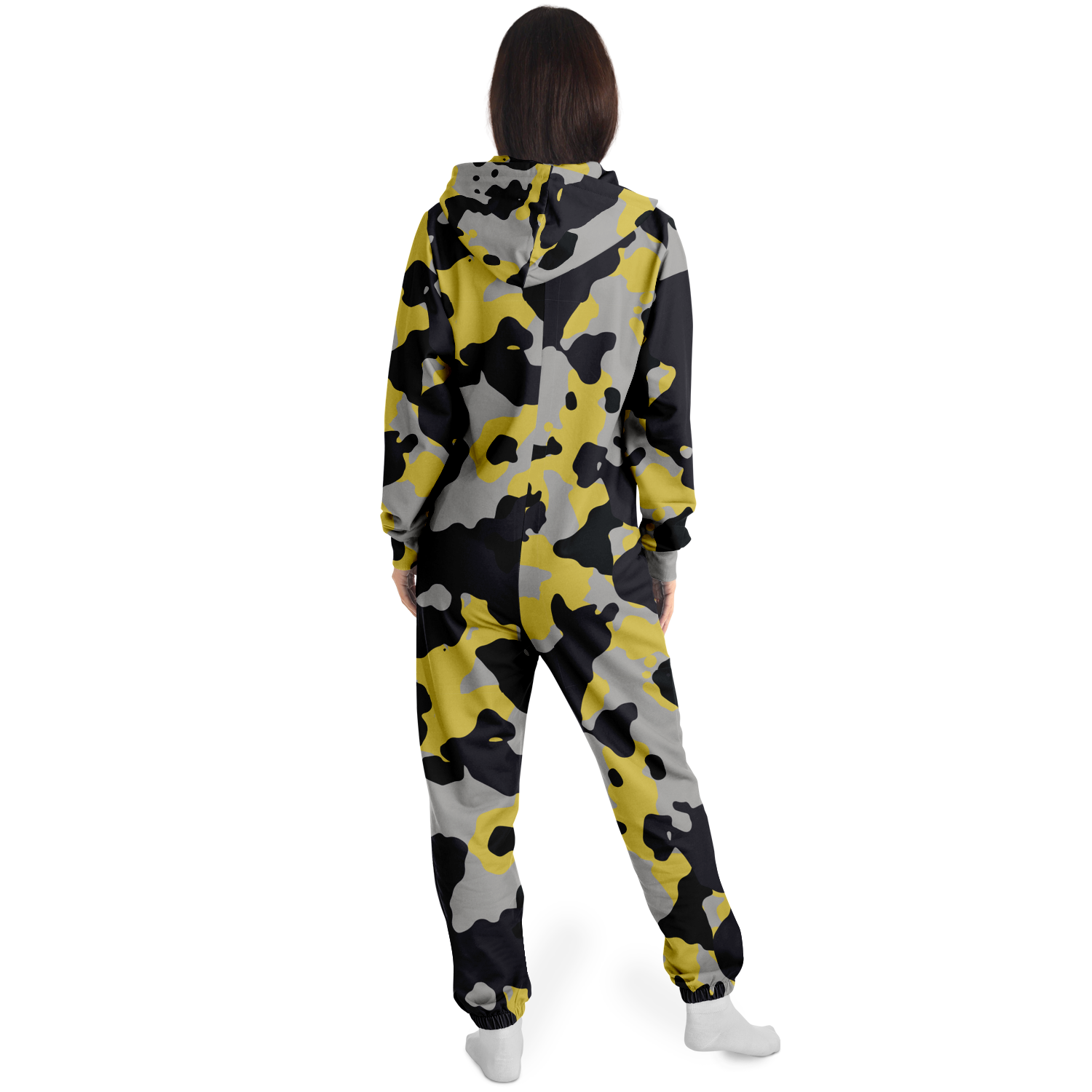 Camo Onesie | Yellow, Black and Silver Camouflage