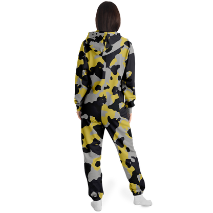 Camo Onesie | Yellow, Black and Silver Camouflage