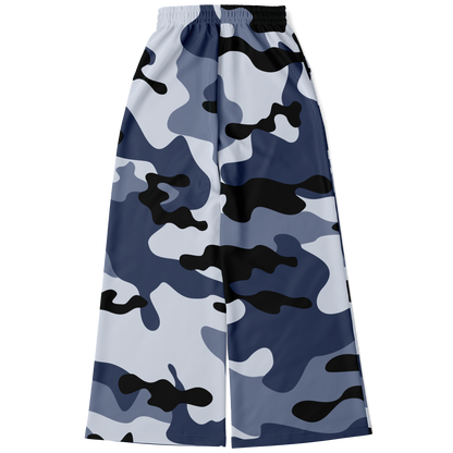 Camo Wide Leg Pants | Light Blue Camouflage