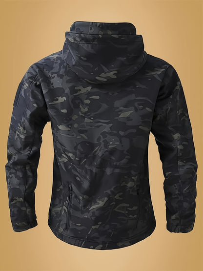 Men's Camo Softshell Jacket | Waterproof Hooded Outdoor Gear