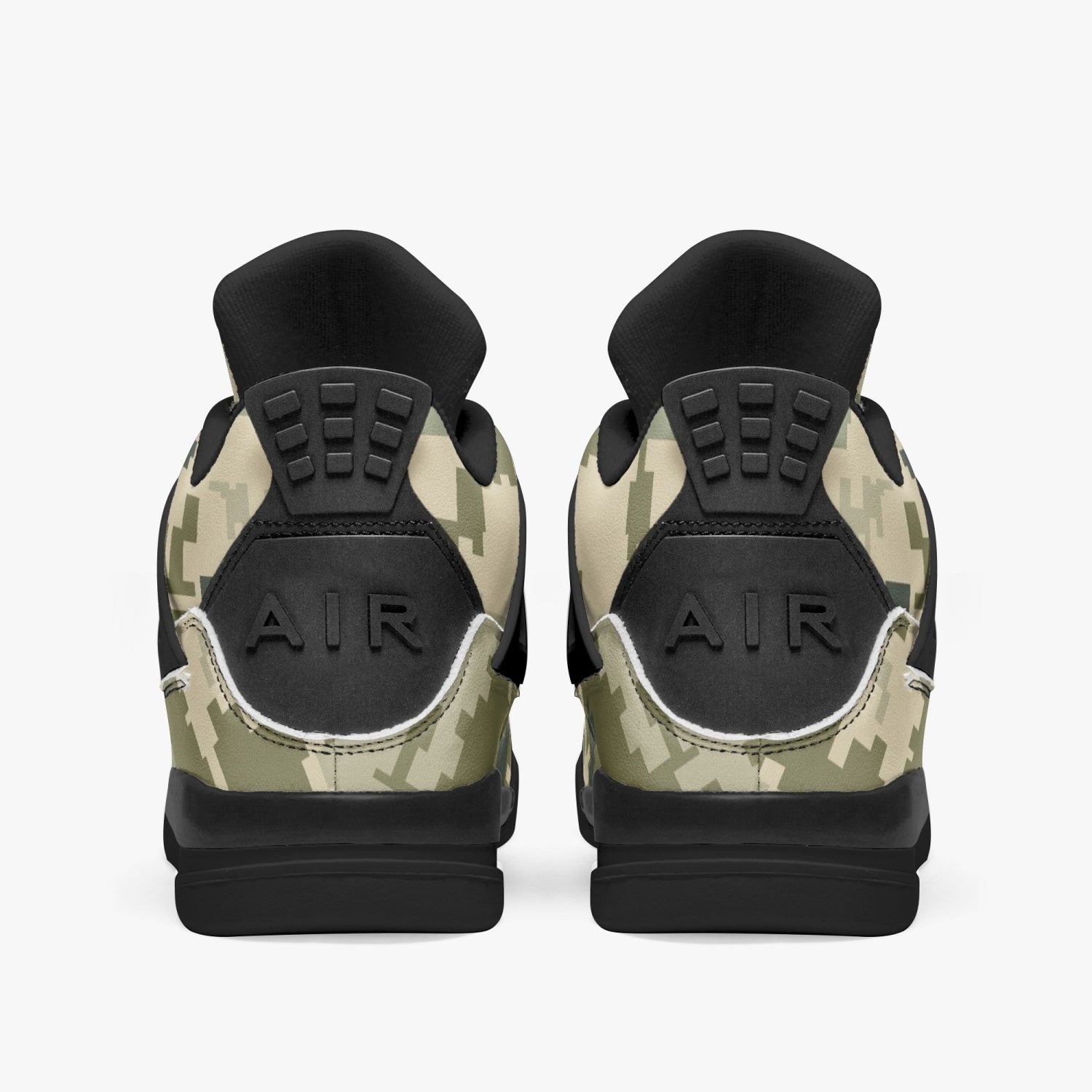 Camo Jordans AJ4 | Ukraine Green Camouflage | Black Sole