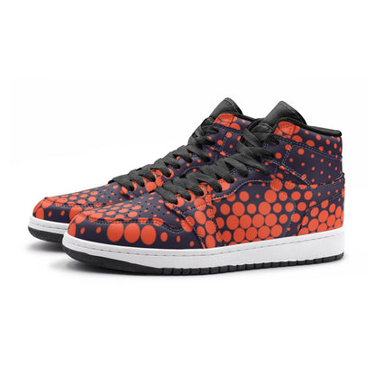 Camo Sneakers | High-Top | Orange & Blue Digital