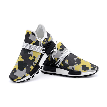 Lightweight Camo Sneakers | Yellow, Black, and Silver