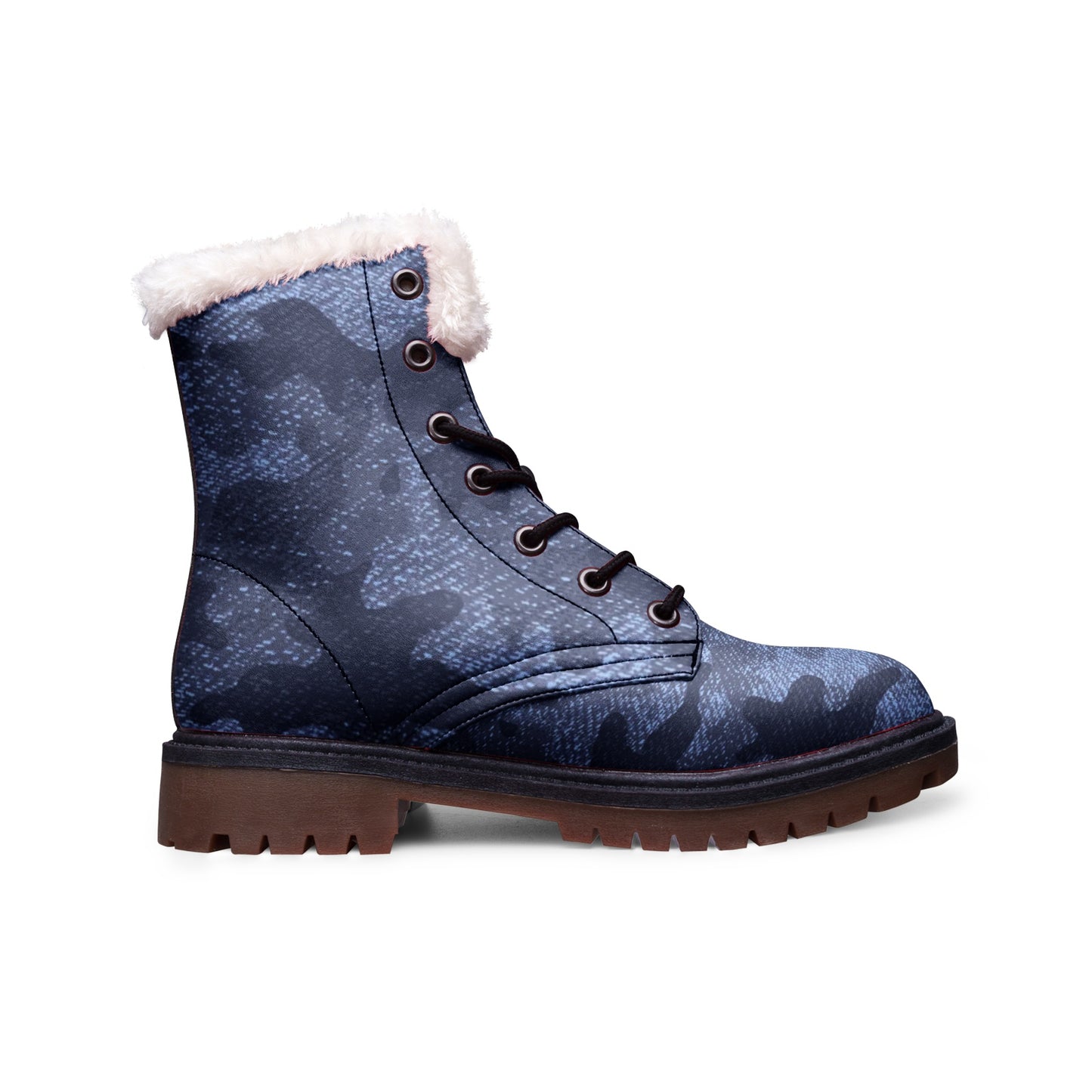 Snow Camo Boots | Denim Blue Camouflage