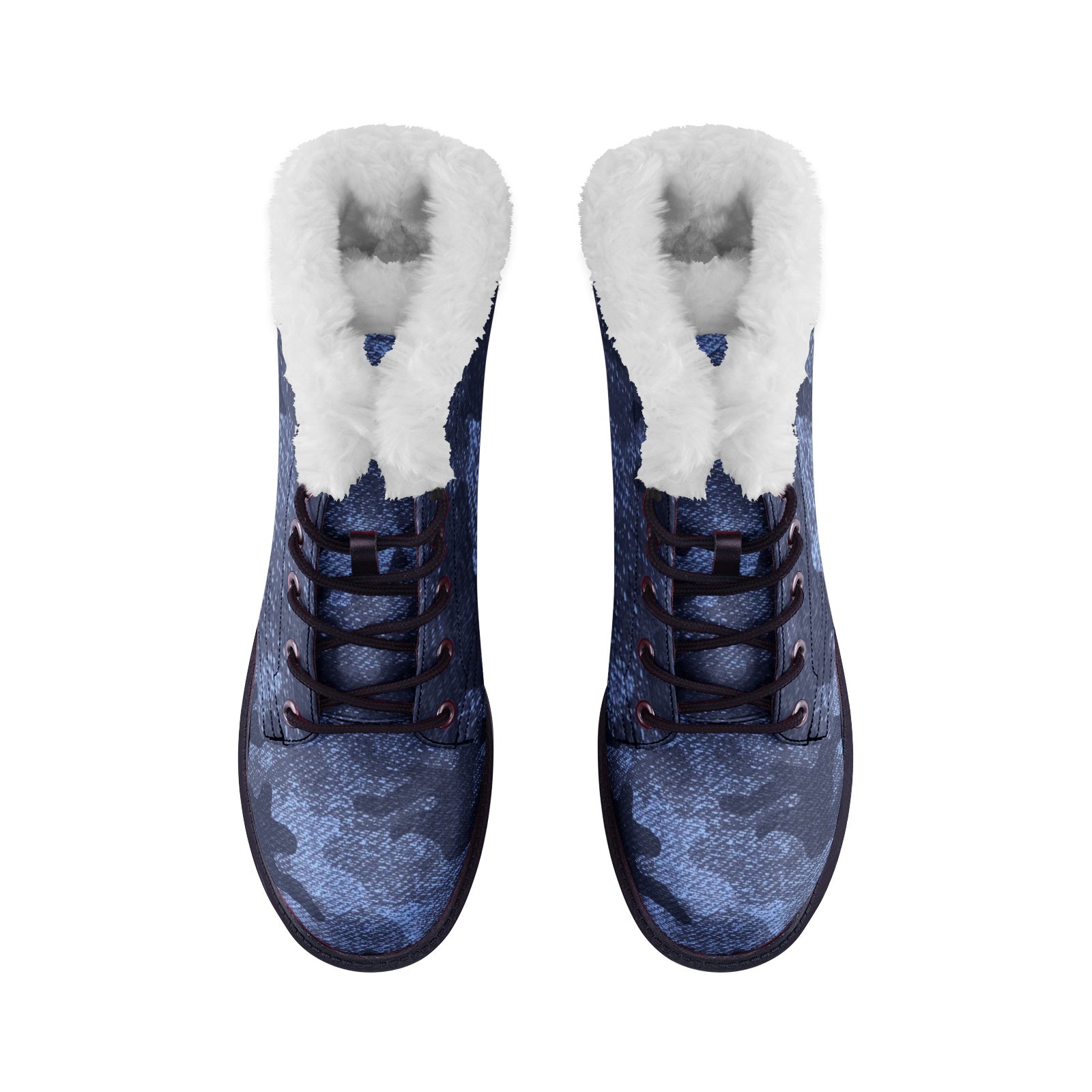 Snow Camo Boots | Denim Blue Camouflage