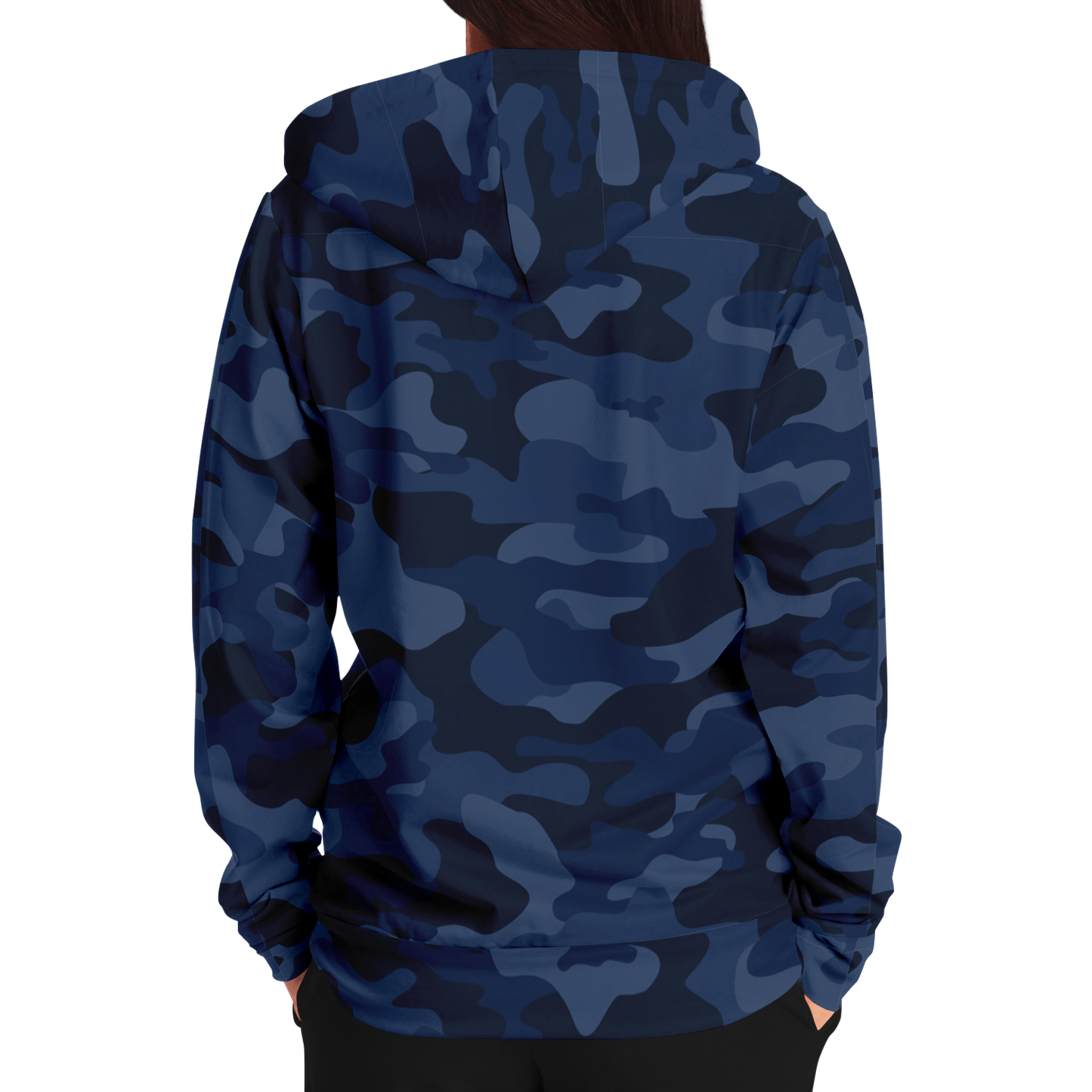 Zip-Up Hoodie | Deep Blue Camouflage