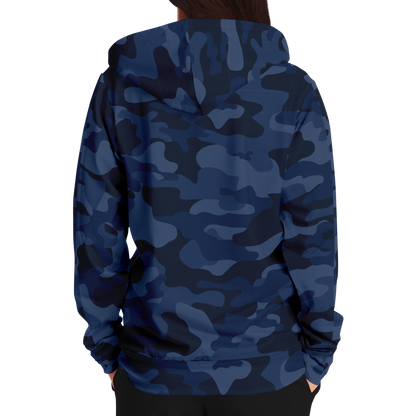 Zip-Up Hoodie | Deep Blue Camouflage