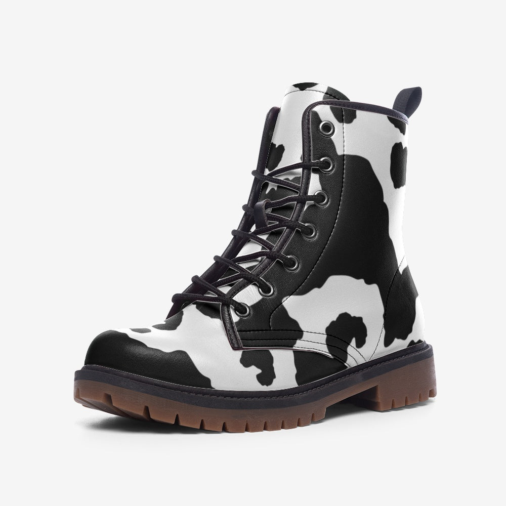 Camo Boots | Leather Camouflage in Black and White