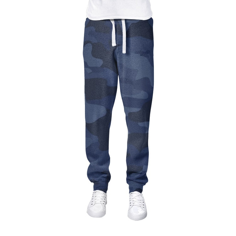 Men's Camo Track Pants | Deep Blue