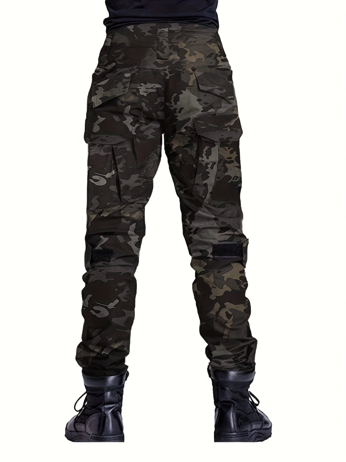 Men's Tactical Camo Cargo Pants | Non-Stretch | Black Khaki