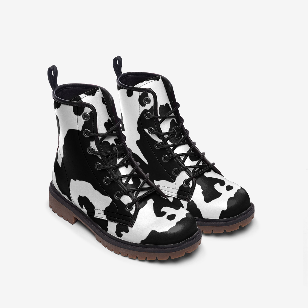 Camo Boots | Leather Camouflage in Black and White