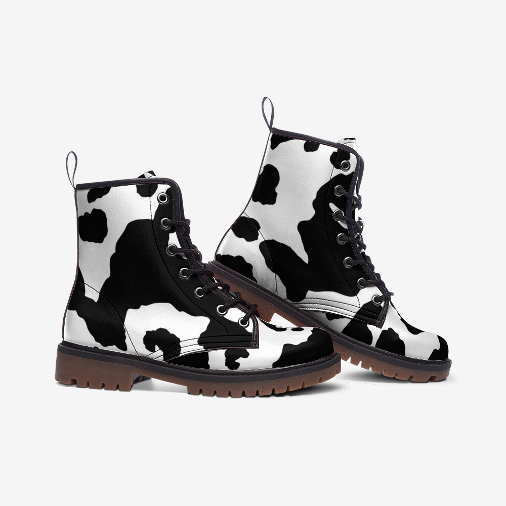 Camo Boots | Leather Camouflage in Black and White