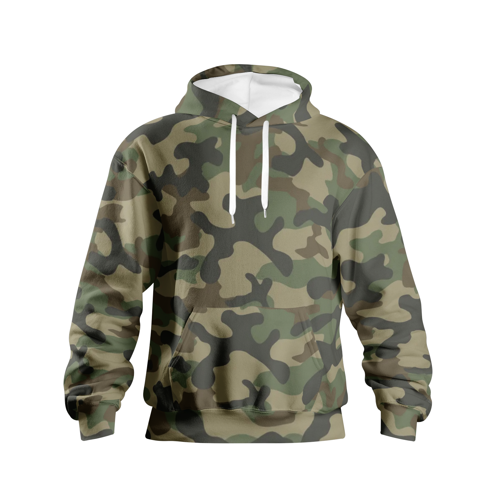 Men's Pullover Hoodie | Military Brown Camouflage