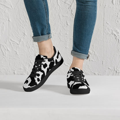 Camo Sneakers | Classic Low-Top Leather | Black & White