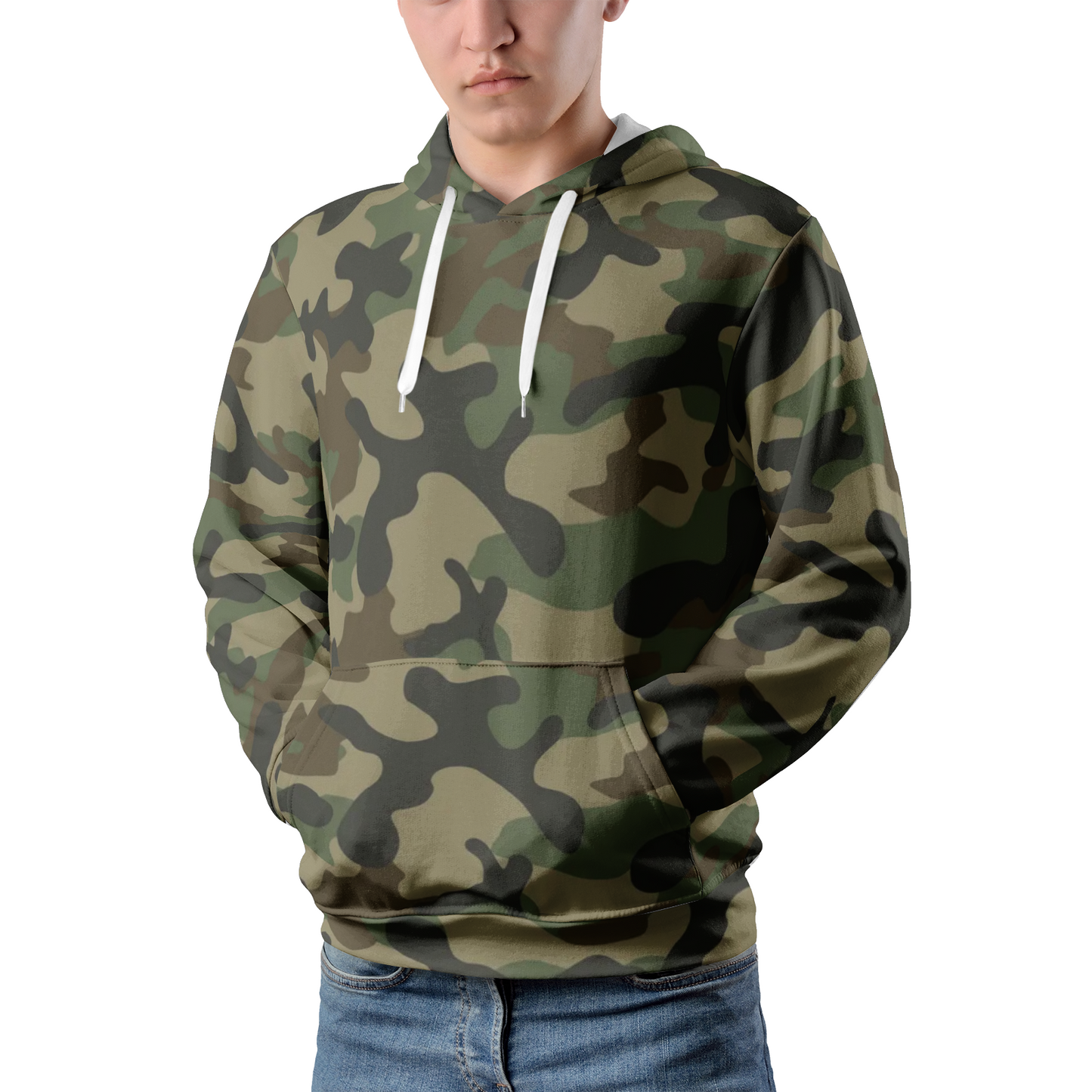 Men's Pullover Hoodie | Military Brown Camouflage