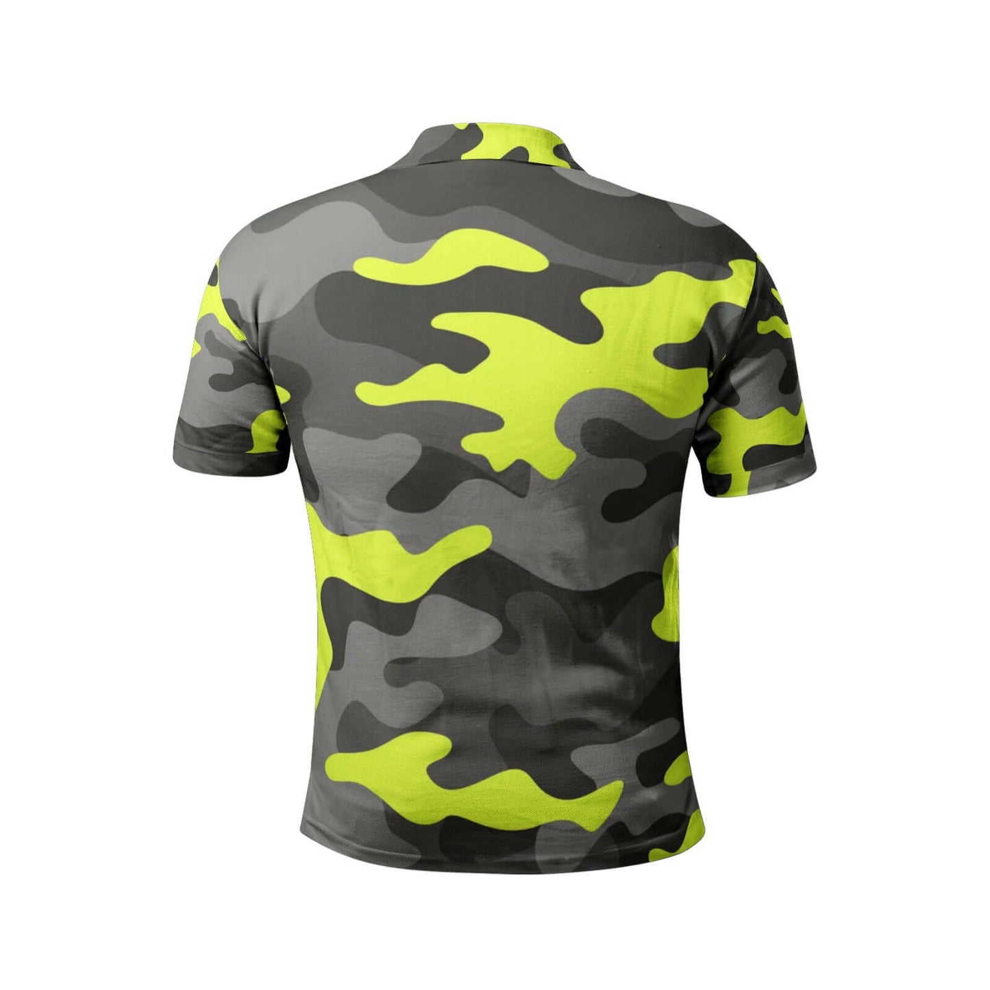 Camo Golf Shirt | Yellow, Black, and Gray Camouflage