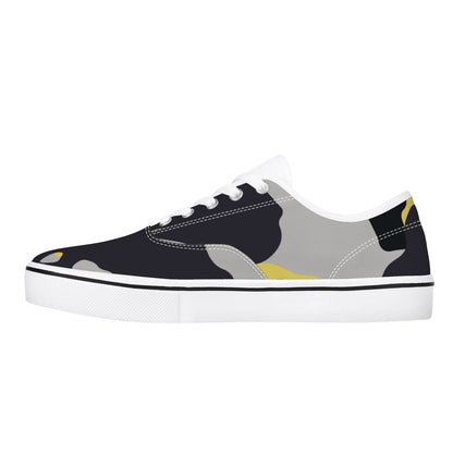 Camo Skate Shoes | Yellow, Black, and Silver Camouflage