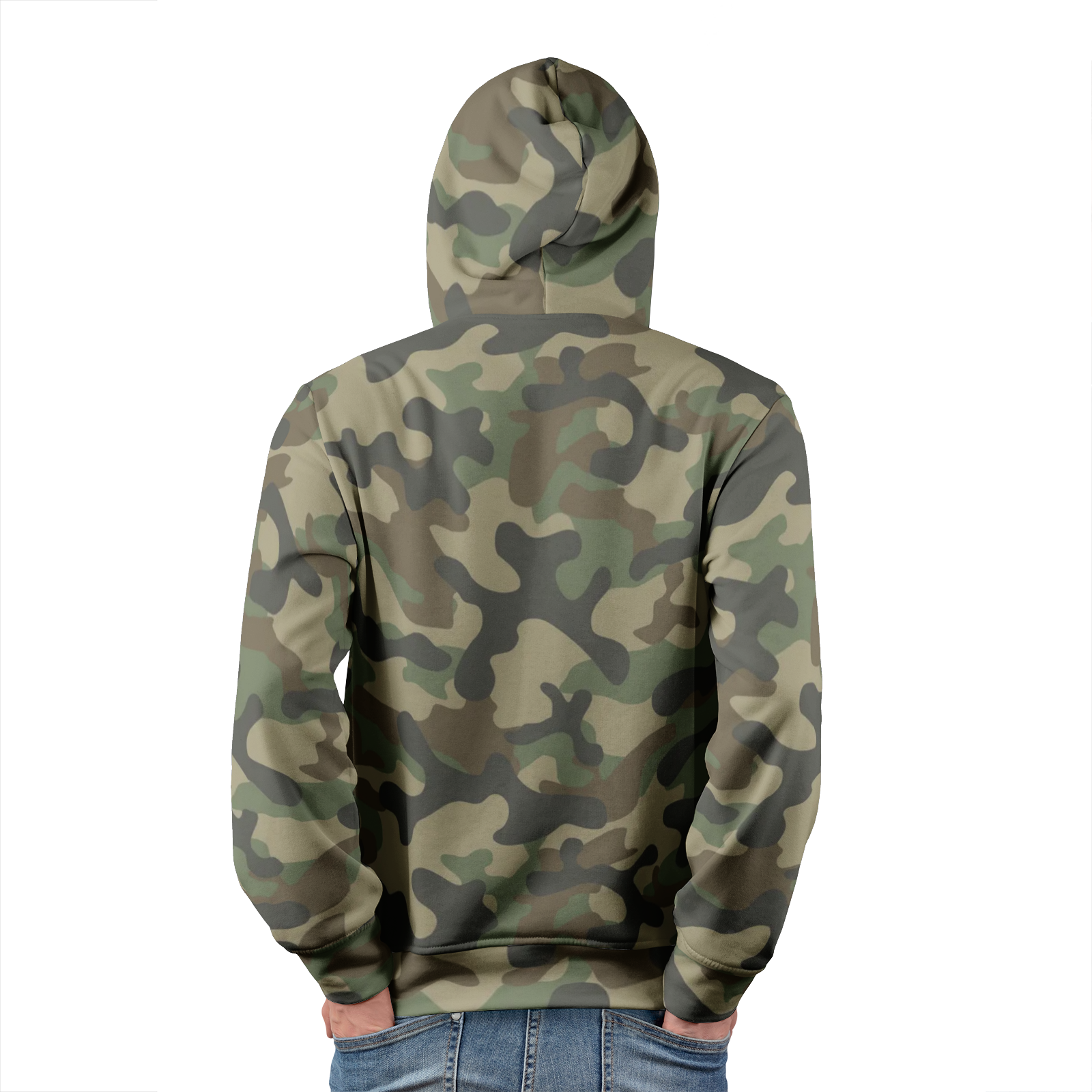 Men's Pullover Hoodie | Military Brown Camouflage