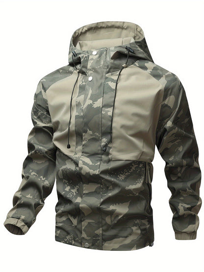 Preppy Jacket For Men | Army Green Camouflage