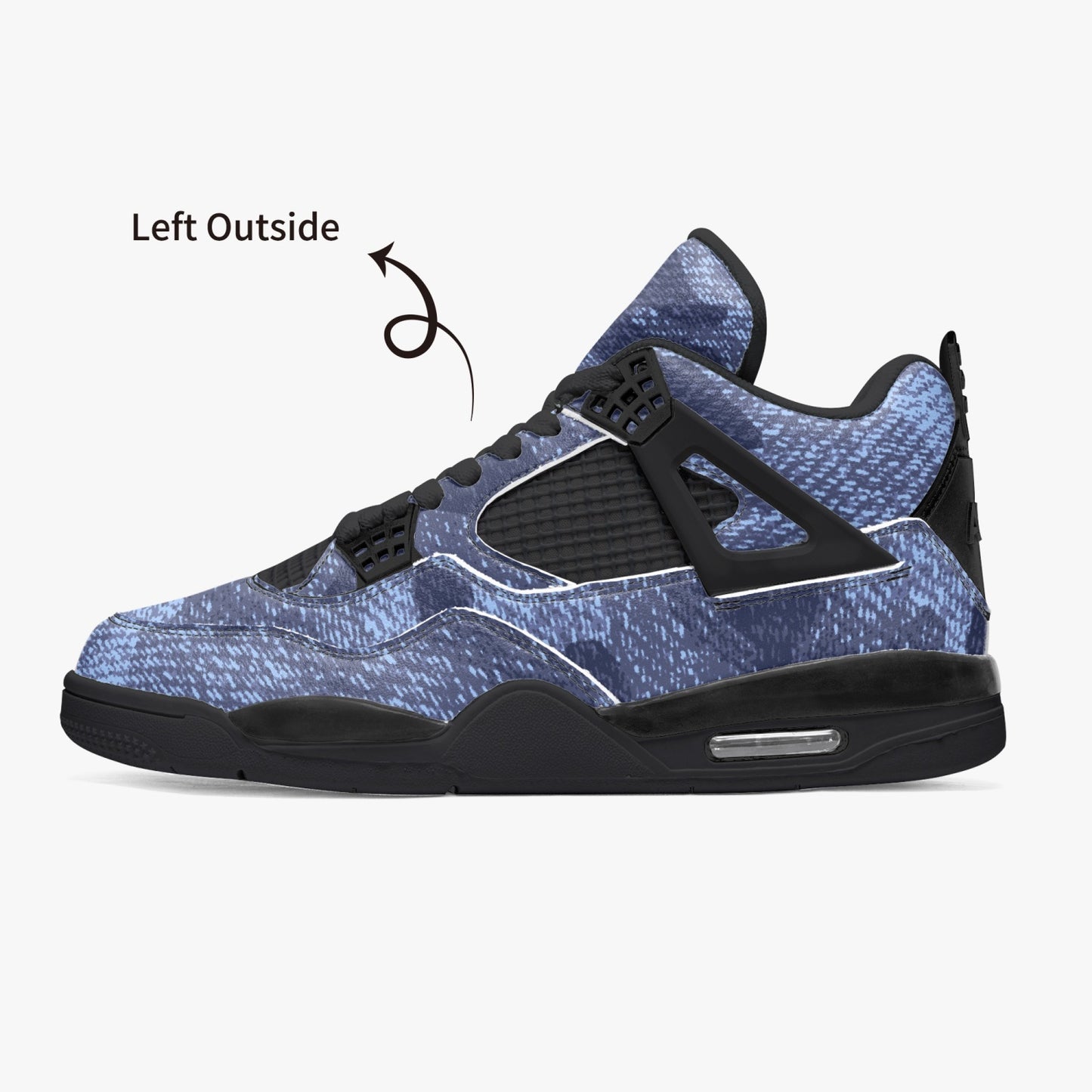 Camo Jordans AJ4 | Denim Blue Camouflage