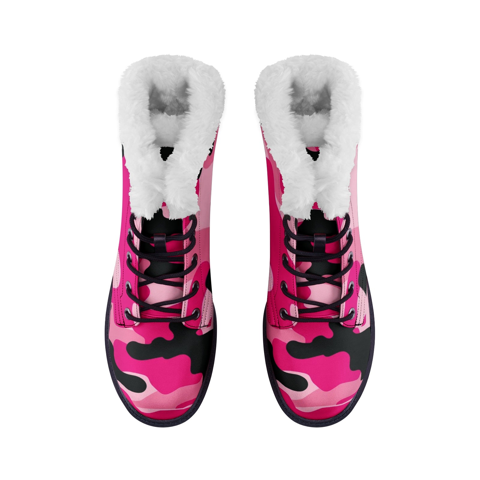 Snow Camo Boots | Pink, Black, & Cerise Camouflage