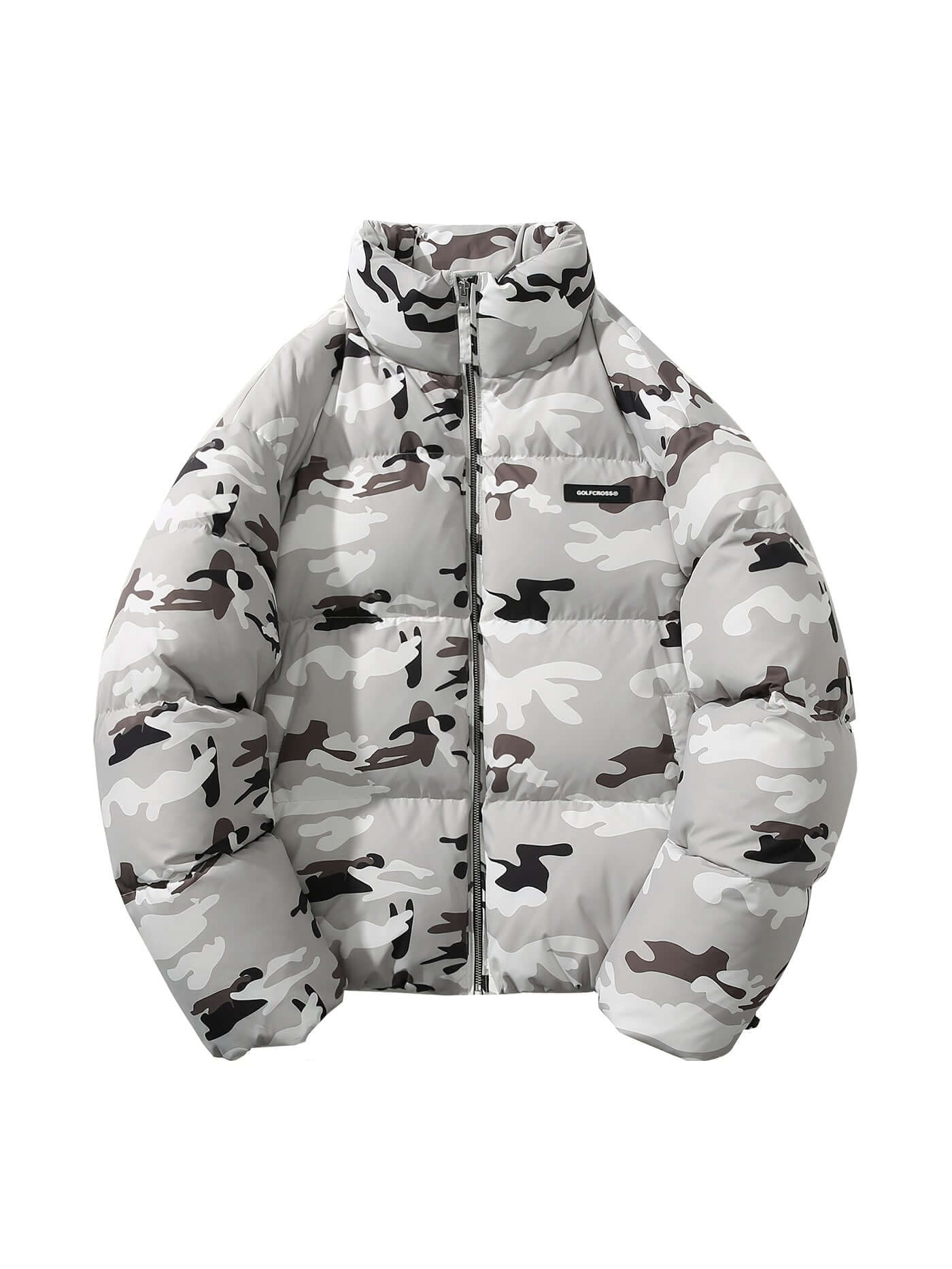 Army Green Camo Puffer Jacket | Thick Fat Style Coat