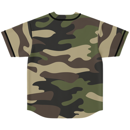 Camo Baseball Jersey | Classic Green Camouflage