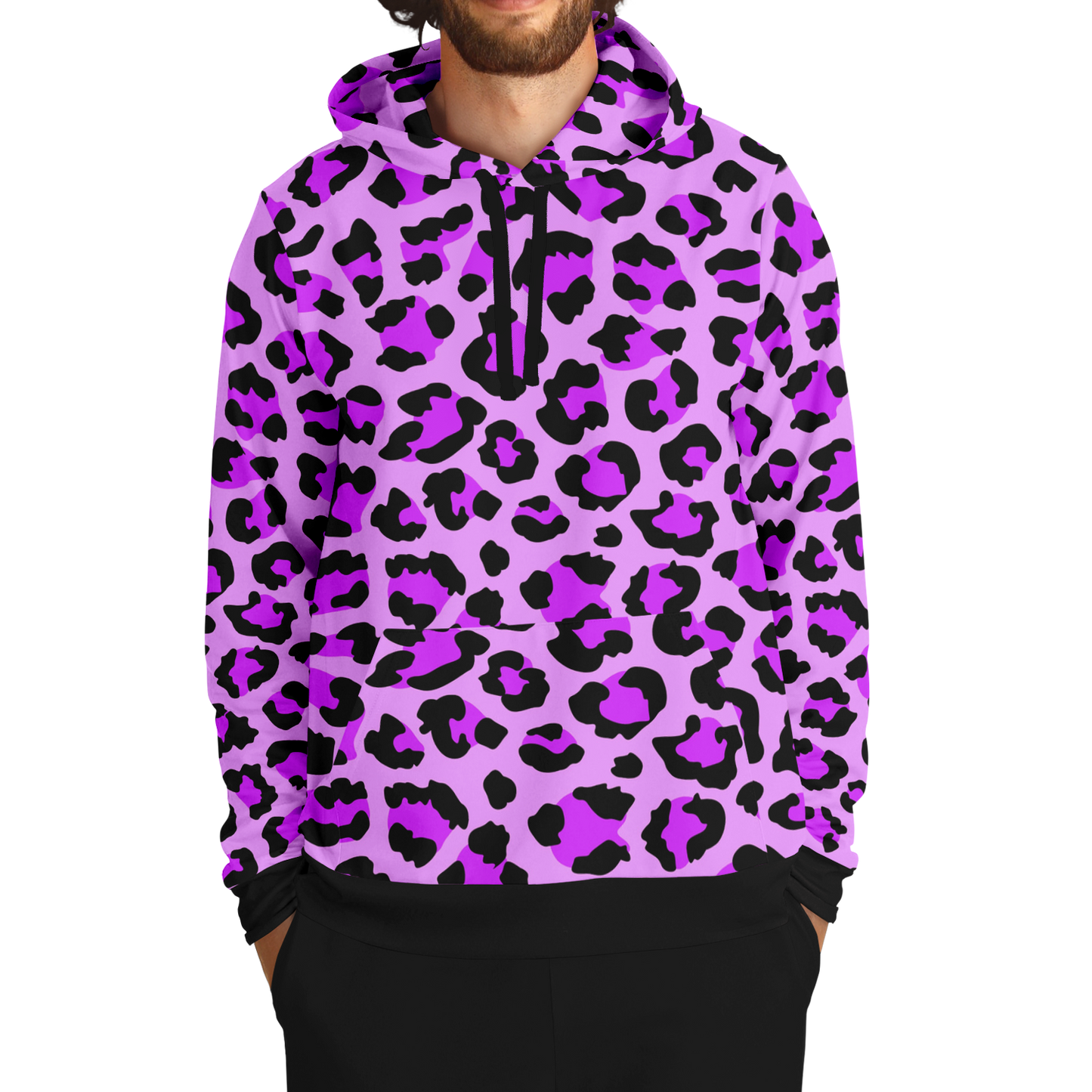 Leopard Hoodie | Purple, Blue and Black