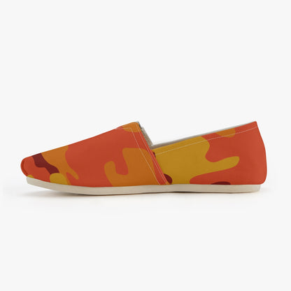 Camo Toms | Orange & Red Camouflage Canvas Shoes