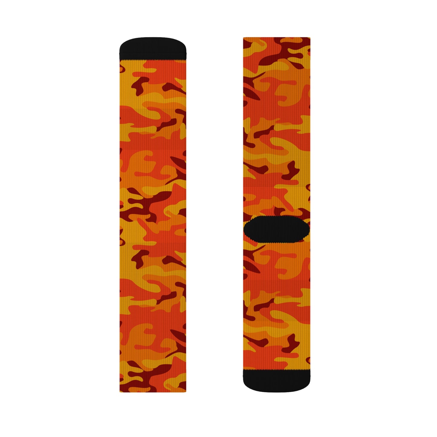 Camo Socks | Orange & Red Camouflage