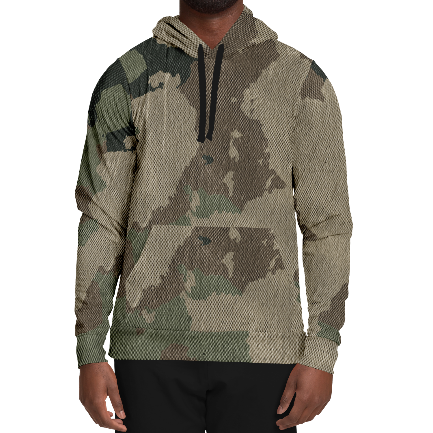 Camo Hoodie | Dirty Old Brown Camouflage Pullover